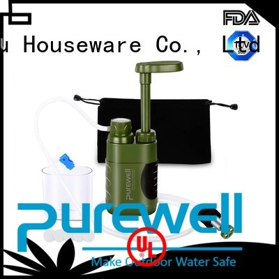 Purewell water filter pump customized for hiking