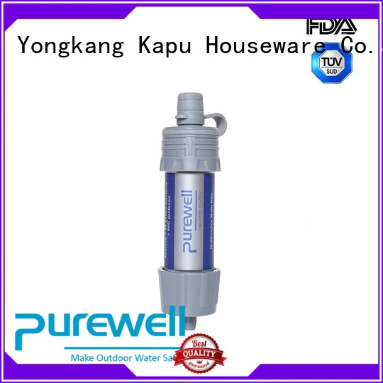 Purewell Personal water filter straw order now for hiking