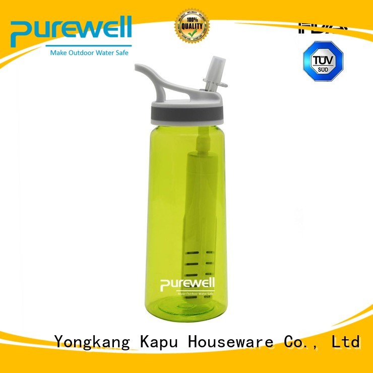 Purewell water filter bottle camping wholesale for hiking