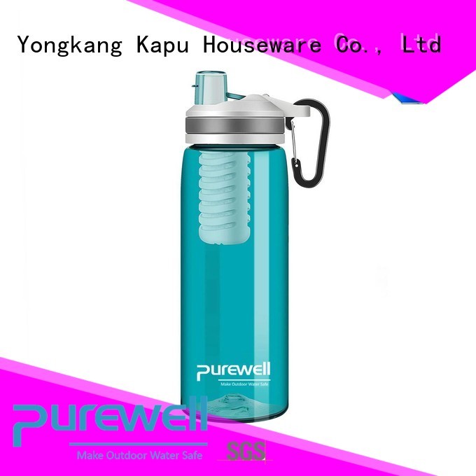 Purewell water purifier bottle inquire now for Backpacking