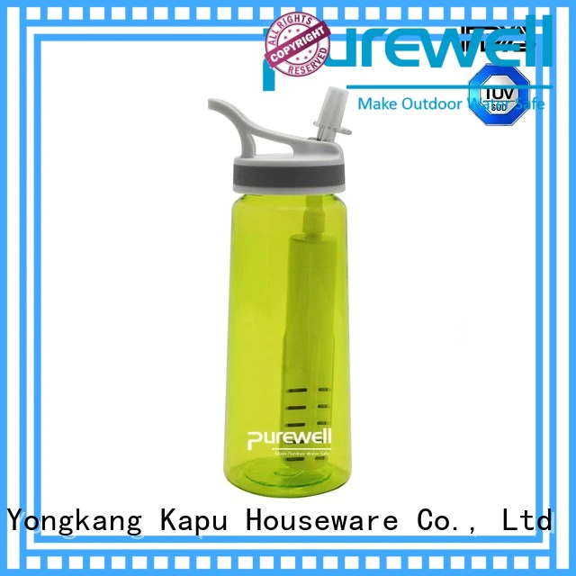 Purewell Detachable water purifier bottle supplier for Backpacking