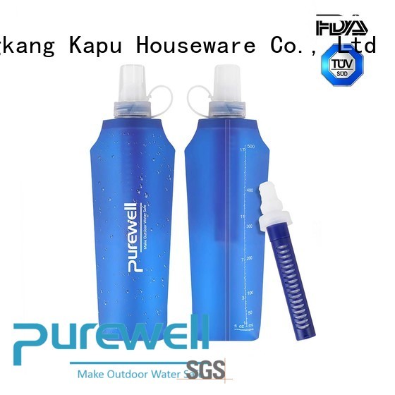 Purewell soft flask supplier for hiking
