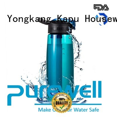 Purewell with carabiner water filter bottle inquire now for hiking
