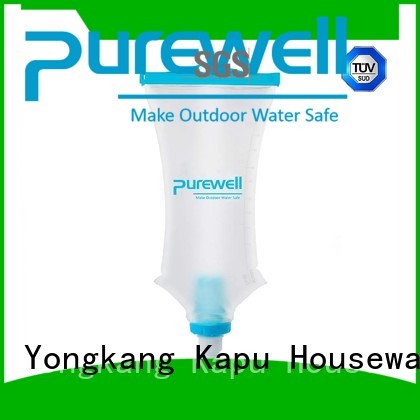 Purewell water filter bag from China for hiking