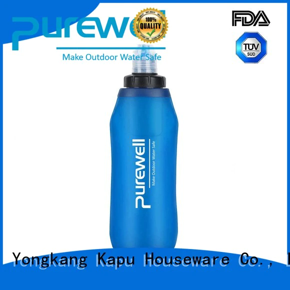 Purewell soft flask from China for hiking