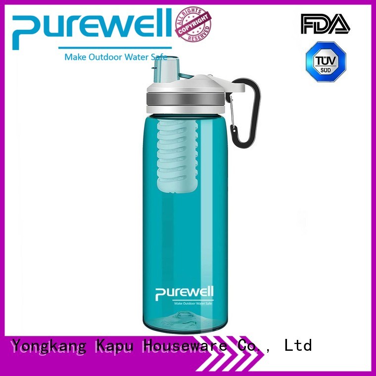 Purewell water purifier bottle supplier for running