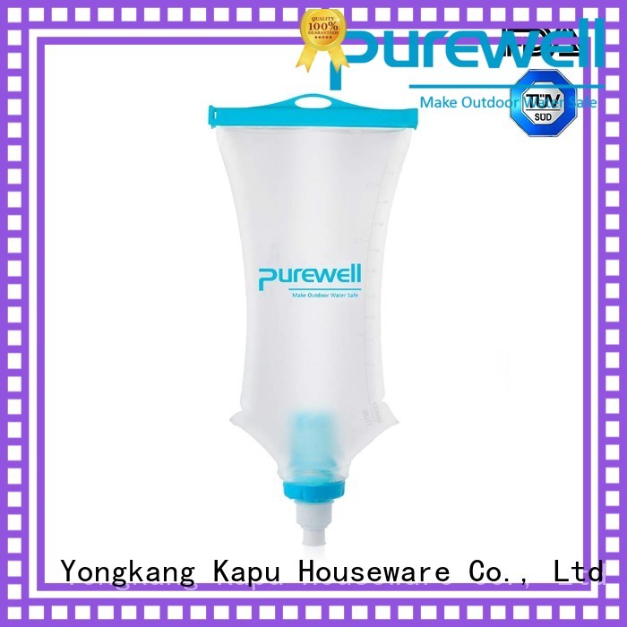 Purewell easy-hanging water filter bag factory price for travel