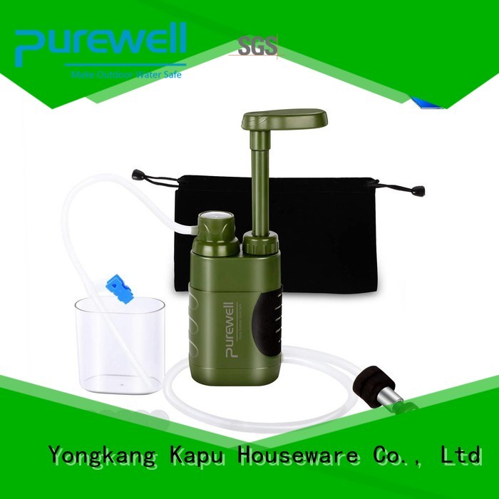 Durable water filter pump customized for hiking
