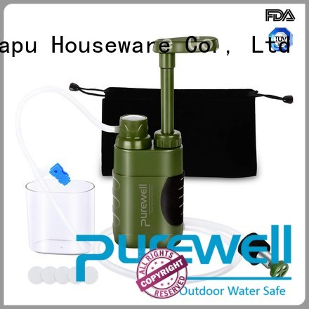 No chemical water filter pump customized for camping