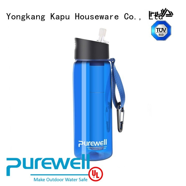 Purewell Detachable water bottle with filter supplier for hiking