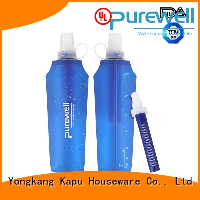 Purewell 500ml soft flask supplier for Backpacking